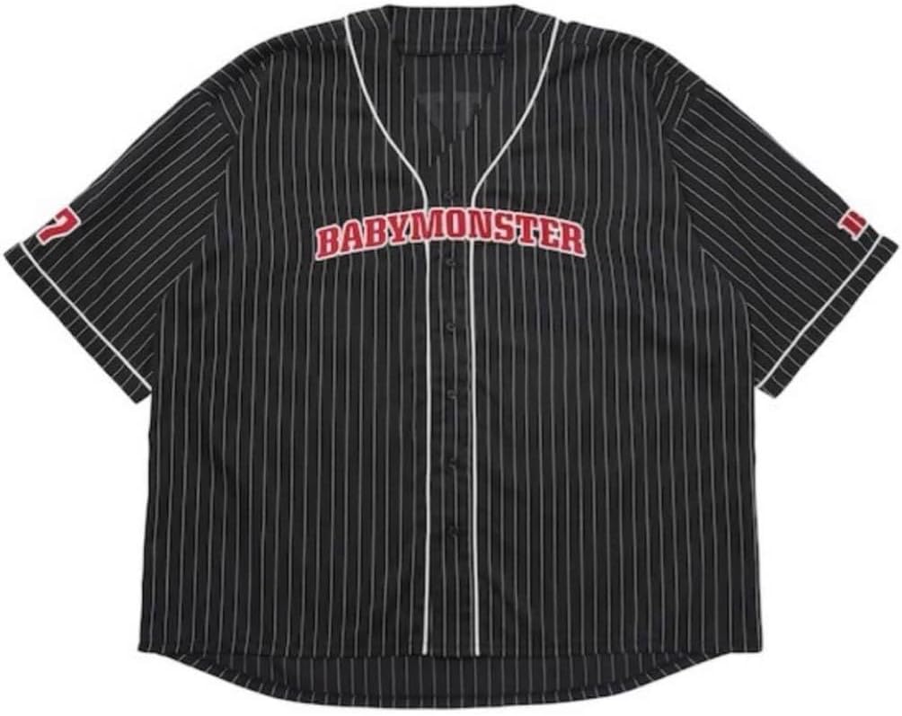 ベビモン ベースボールシャツ babymonster シャツ ..中 N ベースボール